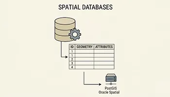 فرمتهای داده در GIS ، مقایسه کامل ساختارها و کاربردها 5 فرمتهای پایگاه داده مکانی (Spatial Databases)